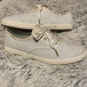 Girls Keds x Kate Spade glitter sneakers
